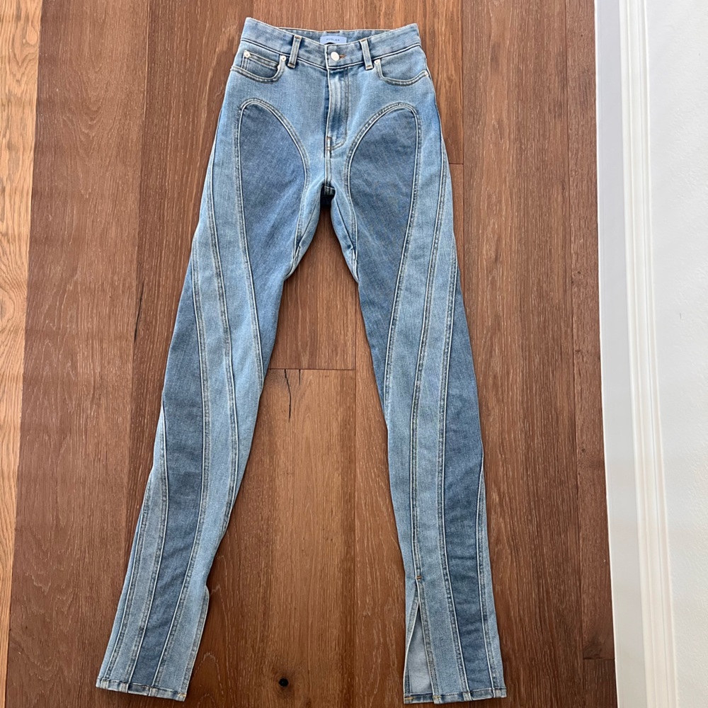 Mugler Light Blue Flare Jeans